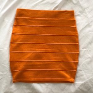 Orange Mini Skirt